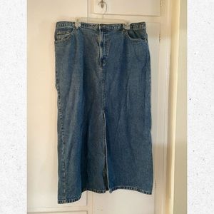 Vintage Eddie Bauer Long Denim Skirt